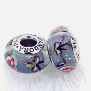 Pandora pair of garden scene Muranos.